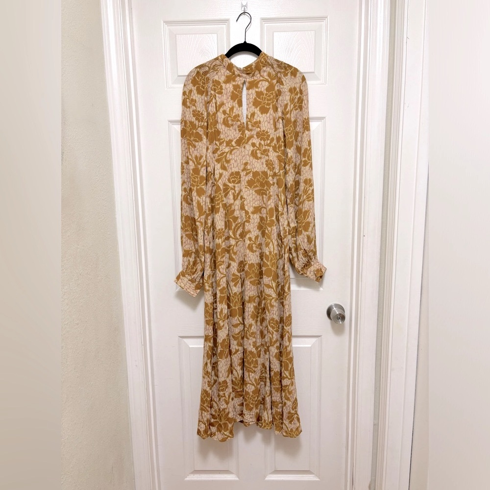 NWT Zara Floral Open Back Midi Dress - Picture 8 of 15